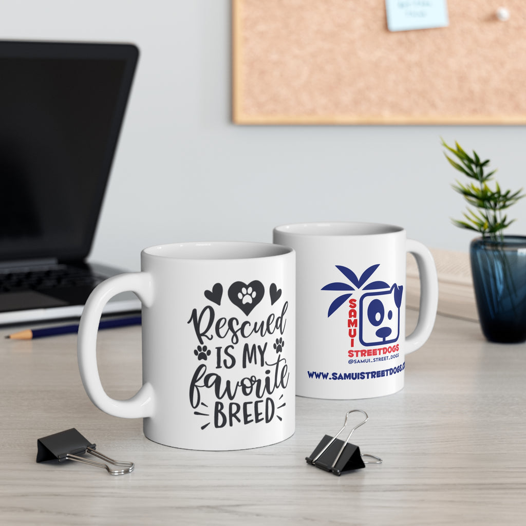 Rescue Is My Favorite Breed Mug